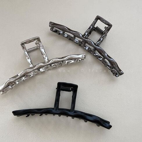 مشابك شعر مخلب للنساء معدنية 3 قطع كبيرة غير قابلة للانزلاق، مشابك شعر فراشة معدنية قوية بشكل سباركلي، مشابك شعر لطيفة، مخالب شعر لطيفة، مشابك فراشة كبيرة، مشبك شعر لطيف in Kuwait