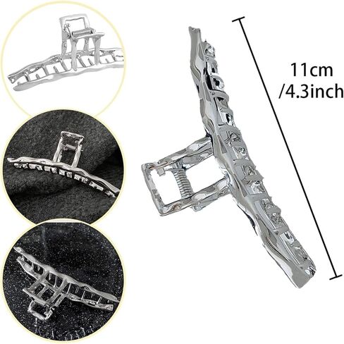 مشابك شعر مخلب للنساء معدنية 3 قطع كبيرة غير قابلة للانزلاق، مشابك شعر فراشة معدنية قوية بشكل سباركلي، مشابك شعر لطيفة، مخالب شعر لطيفة، مشابك فراشة كبيرة، مشبك شعر لطيف in Kuwait