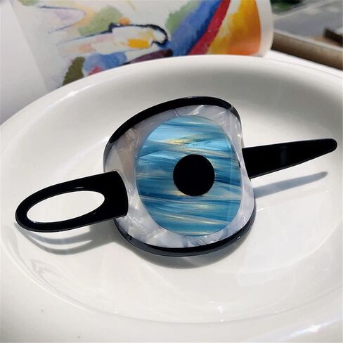 QTMY Acetate Evil Eye Hair Slide Hairpin Hair Stick Clips Creative Hair Barrette Hair Pin Hair Accessories for Women Girls,Black in Saudi Arabia