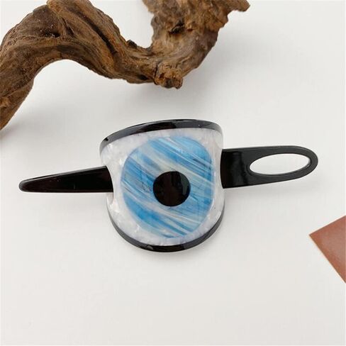 QTMY Acetate Evil Eye Hair Slide Hairpin Hair Stick Clips Creative Hair Barrette Hair Pin Hair Accessories for Women Girls,Black in Saudi Arabia