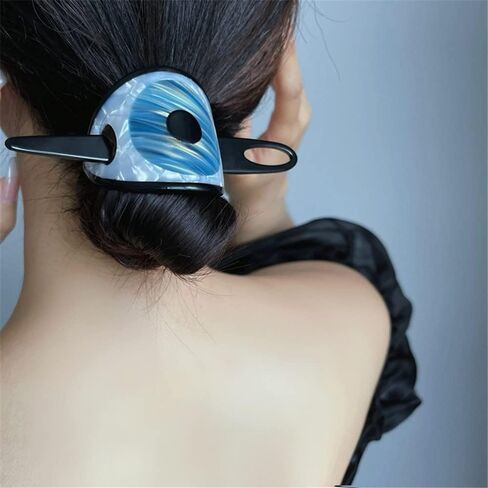 QTMY Acetate Evil Eye Hair Slide Hairpin Hair Stick Clips Creative Hair Barrette Hair Pin Hair Accessories for Women Girls,Black in Saudi Arabia