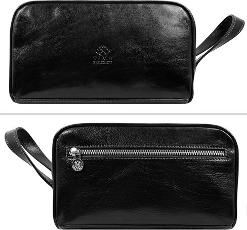 Time Resistance Leather Cosmetic Bag Toiletry Italian Classy Dopp Kit in Kuwait