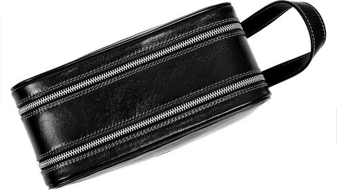 Time Resistance Leather Cosmetic Bag Toiletry Italian Classy Dopp Kit in Kuwait