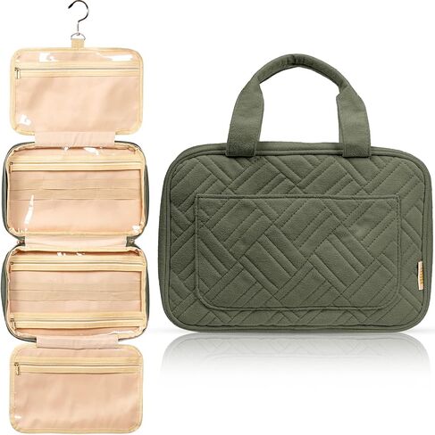 BOACAY Large Hanging Travel Toiletry Bag for Women, Makeup Bag, Bathroom & Shower Organizer Kit for Accessories, Cosmetics, Essentials in Saudi Arabia