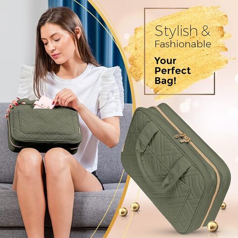 BOACAY Large Hanging Travel Toiletry Bag for Women, Makeup Bag, Bathroom & Shower Organizer Kit for Accessories, Cosmetics, Essentials in Saudi Arabia