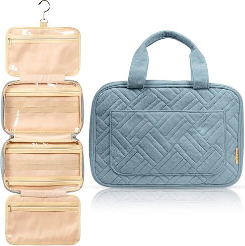 BOACAY Large Hanging Travel Toiletry Bag for Women, Makeup Bag, Bathroom & Shower Organizer Kit for Accessories, Cosmetics, Essentials in Saudi Arabia