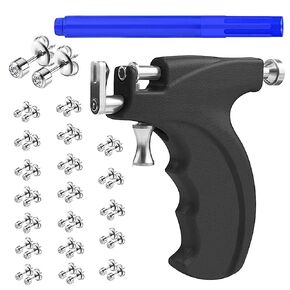 Professional Ear Piercing Gun Kit with 20 Pairs 316L Surgical Stainless Steel Gun Stud Earrings for Body Nose Lip Salon Home Use in Kuwait
