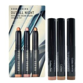 Bobbi Brown Out All Night Mini Long-Wear Cream Shadow Gift Set:: Cashew, Golden Pink, and Golden Bronze in Kuwait