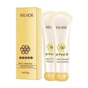 EELHOE Honey Mask, Honey tearing Mask, Honey Tearing Peel Mask Off Dead Skin Clean Pores, Oil Control Painless Blackhead Honey Mask, Face Deep Cleasing Mask (2 Pcs) in Kuwait