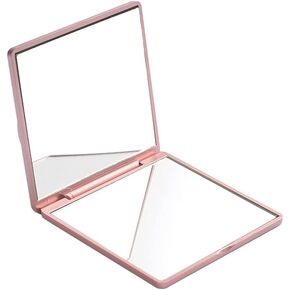 مرآة الجيب من رولنيوسكين، مرآة مكياج للسفر بخاصية تكبير 1X/3X، مرآة مستحضرات التجميل القابلة للطي، مرآة صغيرة قابلة للطي، مرآة يد مربعة in Kuwait