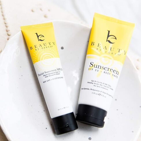 مجموعة واقية من الشمس معدنية - واقي من الشمس للوجه بعامل حماية من الشمس 20 وغسول واقي من الشمس للجسم بعامل حماية من الشمس 25، واقي من الشمس بأكسيد الزنك، واقي من الشمس صديق للشعاب المرجانية، واقي من الشمس أثناء السفر وواقي من الشمس للوجه، واقي من الشمس را in Kuwait