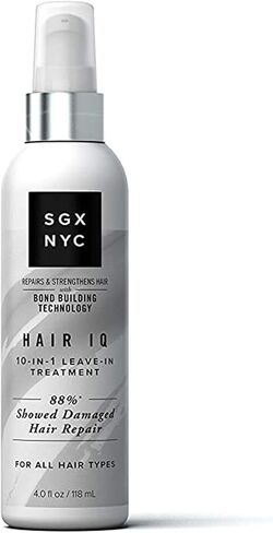 SGX NYC Hair IQ - 118 مل - لجميع أنواع الشعر - علاج 10 في 1 للشعر التالف - غني بالبيوتين وحمض الهيالورونيك - تقنية بوند الحصرية لتقوية وإصلاح تلف الشعر in Saudi Arabia