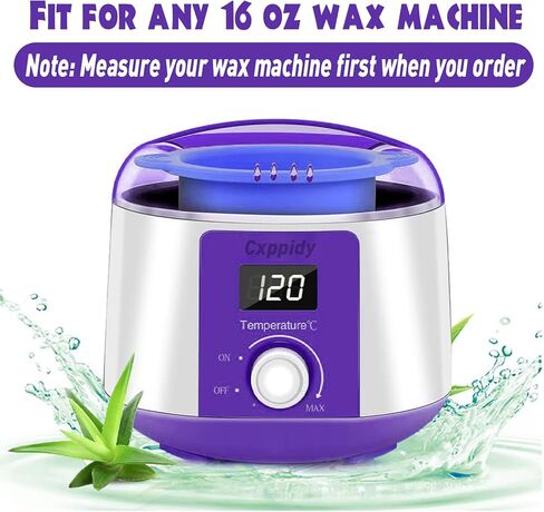 قطعتان من بطانة تسخين الشمع السيليكون من Cxppidy مع قطعتين من ملعقة الشمع، وعاء شمع غير لاصق، وعاء سيليكون بديل للاستخدام المنزلي لآلة الشمع بسعة 14 16 أونصة، إعادة استخدام بطانة الشمع الأكثر دفئًا لإزالة الشعر in Kuwait