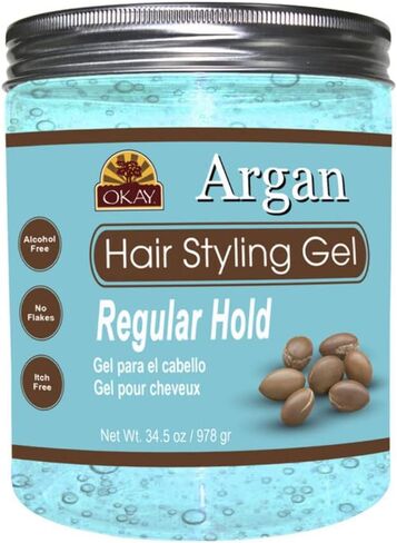 OKAY-ARGAN HAIR STYLING GEL REGULAR HOLD. 34.5 OZ in Saudi Arabia