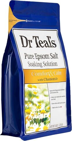 مجموعة هدايا محلول نقع الملح من دكتور تيلز بيور ايبسوم (عبوة من قطعتين، 3 باوند) - تهدئة ونوم اللافندر والراحة والهدوء مع البابونج - الزيوت العطرية تهدئة العقل وتعزيز نوم أفضل في الليالي in Kuwait