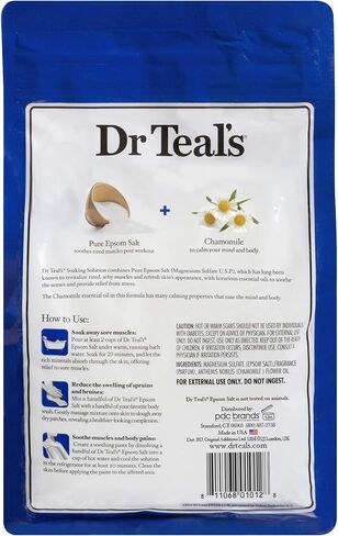 مجموعة هدايا محلول نقع الملح من دكتور تيلز بيور ايبسوم (عبوة من قطعتين، 3 باوند) - تهدئة ونوم اللافندر والراحة والهدوء مع البابونج - الزيوت العطرية تهدئة العقل وتعزيز نوم أفضل في الليالي in Kuwait