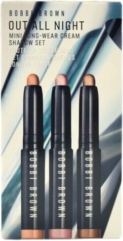 Bobbi Brown Out All Night Mini Long-Wear Cream Shadow Gift Set:: Cashew, Golden Pink, and Golden Bronze in Kuwait