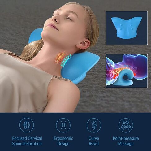 جهاز استرخاء الرقبة والكتف من جوينرجي، جهاز سحب عنق الرحم لتخفيف آلام المفصل الفكي الصدغي ومحاذاة العمود الفقري العنقي، وسادة العلاج بتقويم العمود الفقري in Kuwait