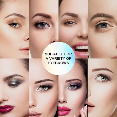 مجموعة استنسل ختم الحواجب (أسود)، مجموعة ختم الحواجب مع 10 استنسل حواجب قابلة لإعادة الاستخدام وفرشاتين للحواجب، بودرة تظليل لخط الشعر مقاومة للماء تدوم طويلاً in Kuwait