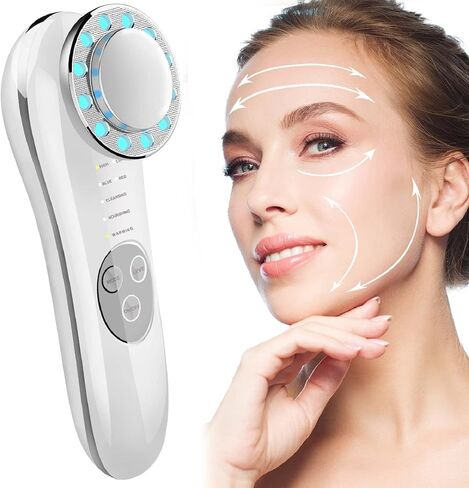 جهاز تدليك الوجه بالاهتزاز، أدوات تنظيف الوجه والعناية بالبشرة، جهاز كلفاني للوجه، جهاز 7 في 1 عالي التردد لتقليل التجاعيد وشد البشرة in Kuwait
