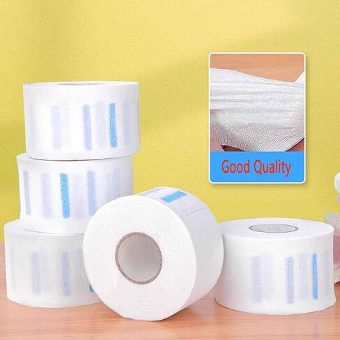 3 لفات من شرائط الرقبة الورقية للاستعمال مرة واحدة، 300 شريط احترافي قابل للتمدد من الورق، كل لفة حوالي 100 قطعة، أداة إكسسوارات تصفيف الشعر الاحترافية القابلة للتمدد (أبيض) in Kuwait