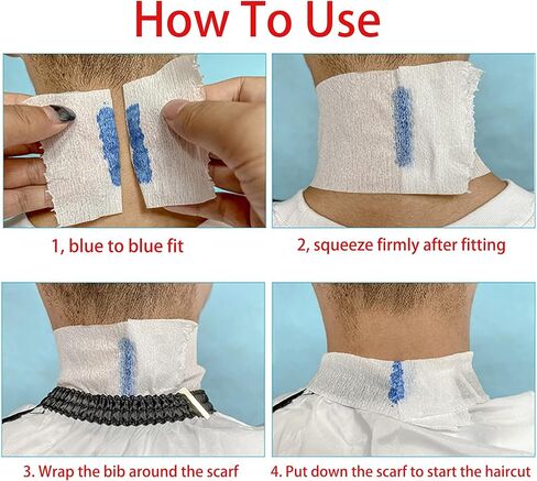 3 لفات من شرائط الرقبة الورقية للاستعمال مرة واحدة، 300 شريط احترافي قابل للتمدد من الورق، كل لفة حوالي 100 قطعة، أداة إكسسوارات تصفيف الشعر الاحترافية القابلة للتمدد (أبيض) in Kuwait