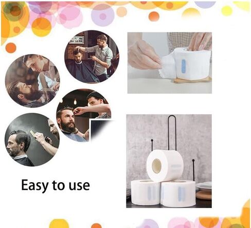 3 لفات من شرائط الرقبة الورقية للاستعمال مرة واحدة، 300 شريط احترافي قابل للتمدد من الورق، كل لفة حوالي 100 قطعة، أداة إكسسوارات تصفيف الشعر الاحترافية القابلة للتمدد (أبيض) in Kuwait