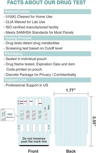 (5 Count) Easy@Home 4 Panel Dip Test Kits - Instant Urine Testing - #EDOAP-144-5P in Saudi Arabia