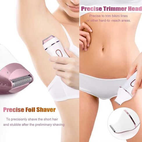 CLEVER BRIGHT Electric Razors for Women IPX7 Waterproof 6 in 1 Electric Shaver for Women Painless Body Hair Removal Bikini Trimmer for Legs Underarms and Bikini AreaRechargeable Cordless Wet/Dry in Saudi Arabia