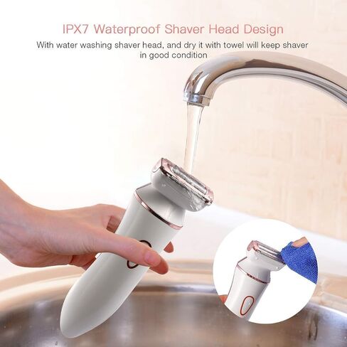 CLEVER BRIGHT Electric Razors for Women IPX7 Waterproof 6 in 1 Electric Shaver for Women Painless Body Hair Removal Bikini Trimmer for Legs Underarms and Bikini AreaRechargeable Cordless Wet/Dry in Saudi Arabia