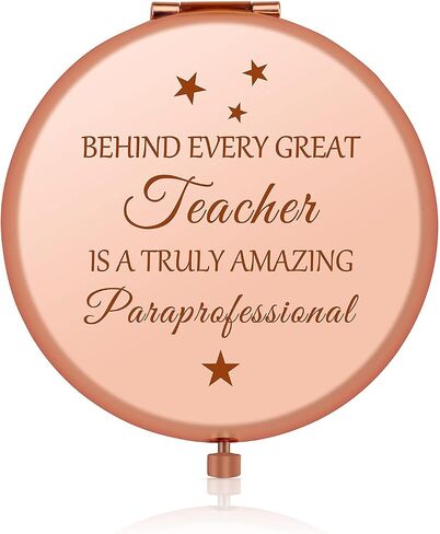 Jielahua Paraeducator Appreciation Gift for Women Thank You Gift for Teaching Assistant Rose Gold Compact Mirror para Teacher Gifts Paraprofessional Gifts for Women Retirement Gift for Teacher’s Aide in Saudi Arabia