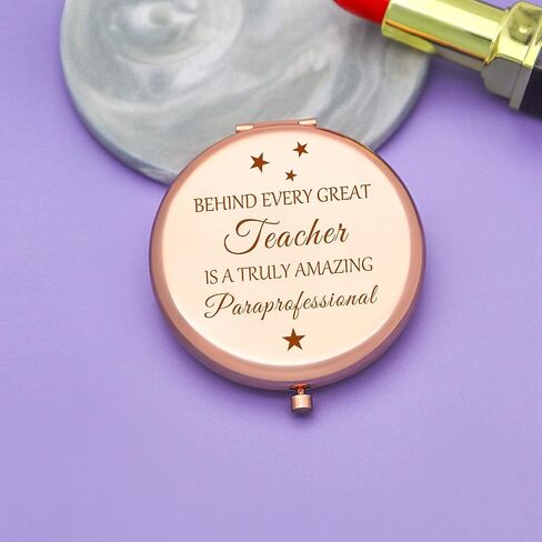 Jielahua Paraeducator Appreciation Gift for Women Thank You Gift for Teaching Assistant Rose Gold Compact Mirror para Teacher Gifts Paraprofessional Gifts for Women Retirement Gift for Teacher’s Aide in Saudi Arabia