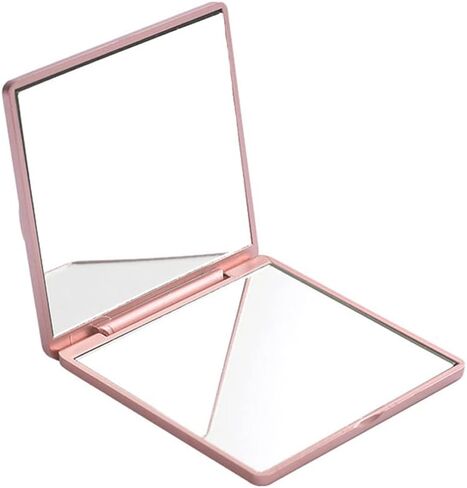 Rollnewskin Pocket Mirror, 1X/3X Magnification Travel Makeup Mirror, Folding Cosmetic Mirror, Handheld 2-Sided Compact Mirror, Square Hand Mirror in Kuwait