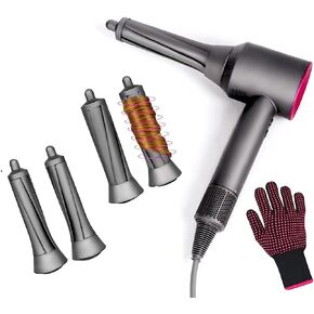 Amgnetic adsorption Hair Dryer attachments - Curling iron for Dyson Supersonic Hair dryer HD01 HD02 HD03 HD04 HD07 ，Hair Dryer professional attachments for Women Styling Natural，Contain 2 Curling Iron in Kuwait