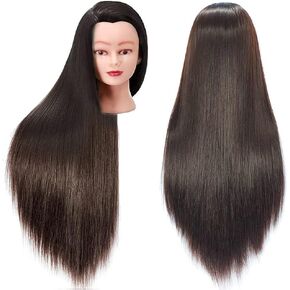 فابا عارضة أزياء رئيس مع الشعر 26 "-28" دمية الشعر التجميل عارضة أزياء رئيس ممارسة تجديل التجميل دمية رئيس الشعر مع حامل المشبك المجاني in Kuwait