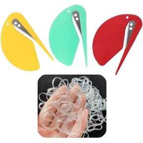 اربطة مطاطية مرنة للشعر، 3 قطع من ادوات ازالة ربطات الشعر للاطفال، اكسسوارات ادوات ازالة ربطات الشعر - 50 قطعة من اربطة مطاطية شفافة للشعر in Kuwait