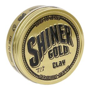 Shiner Gold Clay Pomade | Strong Hold | Matte Finish | Water-based | Coconut Scent, 4oz in Saudi Arabia
