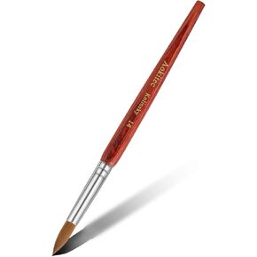 فرشاة أظافر أكريليك من Aokitec Kolinsky #14 فرشاة أكريليك بيضاوية مجعدة فرشاة فنية للأظافر من أجل تطبيق الأكريليك فرشاة بولي جل أداة تزيين الأظافر in Kuwait