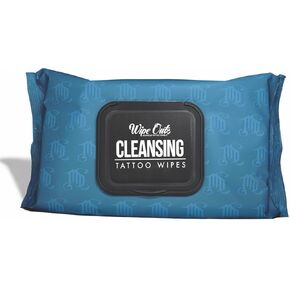 Wipe Outz Cleansing Tattoo Wipes for During Tattooing & Tattoo After Care, All in One Tattoo Cleaning Wipes to Clean Skin, Alcohol Free Tattoo Green Soap Wipes for Tattooing, 40-Count (1 Pack) in Saudi Arabia