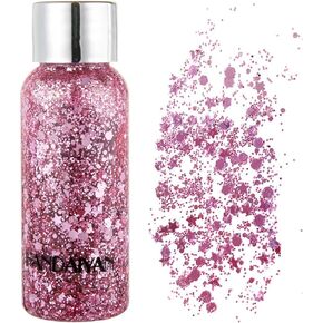 AKARY Body Glitter Gel Nail Hair Body Face Flash ظلال العيون بريق كريم مكتنز بريق حورية البحر مقياس الترتر عيد الميلاد مهرجان اللوحة السنة الجديدة الديكور ماكياج (أبيض) in Kuwait