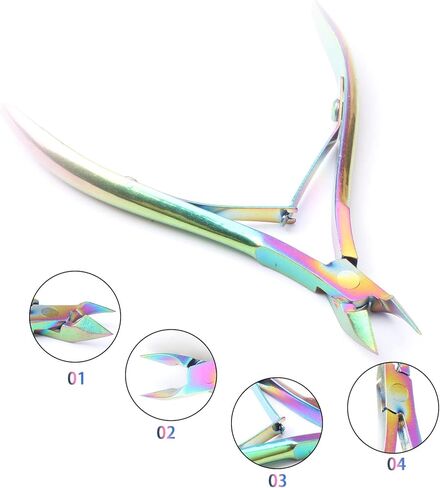 YEEPSYS Professional Cuticle Cutter & Pusher Trimmer Manicure Tools, Perfect Nail Care Tool for Manicure & Pedicure Beauty at Home/Spa/Saloon(B) in Kuwait