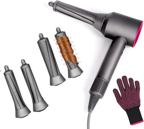 Amgnetic adsorption Hair Dryer attachments - Curling iron for Dyson Supersonic Hair dryer HD01 HD02 HD03 HD04 HD07 ，Hair Dryer professional attachments for Women Styling Natural，Contain 2 Curling Iron in Kuwait