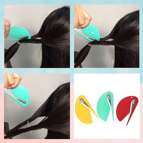 اربطة مطاطية مرنة للشعر، 3 قطع من ادوات ازالة ربطات الشعر للاطفال، اكسسوارات ادوات ازالة ربطات الشعر - 50 قطعة من اربطة مطاطية شفافة للشعر in Kuwait