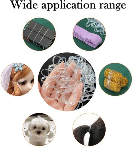 اربطة مطاطية مرنة للشعر، 3 قطع من ادوات ازالة ربطات الشعر للاطفال، اكسسوارات ادوات ازالة ربطات الشعر - 50 قطعة من اربطة مطاطية شفافة للشعر in Kuwait