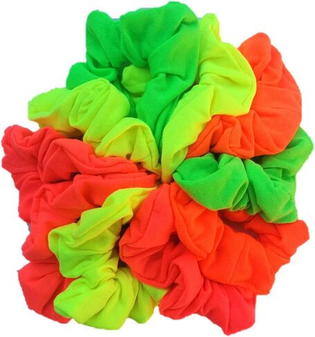 Cotton Scrunchie Set, Set of 10 Soft Cotton Scrunchies (All Black) in Saudi Arabia