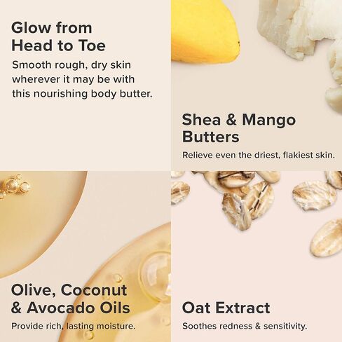 زبدة الجسم الملطفة الغنية للغاية بفيتامين C وE وزبدة الشيا والسكوالين للبشرة الحساسة والجافة، 4 اونصة من باولاس كلينيكال in Kuwait