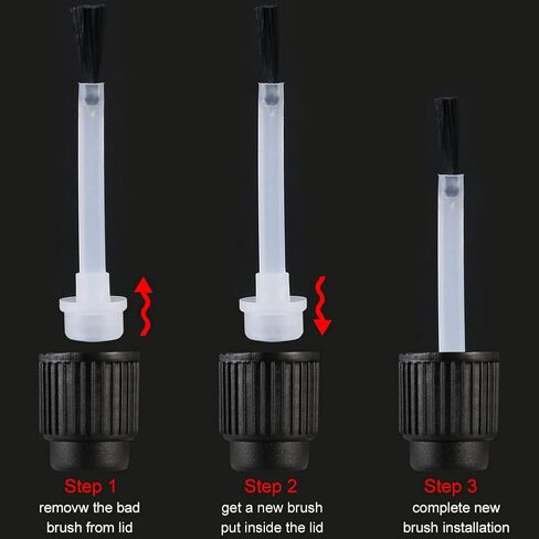 يو سبيدي - 100 قطعة من فرشاة سائل بديلة لمسحوق غمس الأظافر، فرشاة بديلة لطلاء الأظافر، مجموعة فرش سائل لمسحوق غمس الأظافر (أسود) in Kuwait