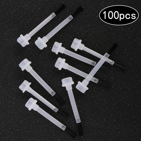 يو سبيدي - 100 قطعة من فرشاة سائل بديلة لمسحوق غمس الأظافر، فرشاة بديلة لطلاء الأظافر، مجموعة فرش سائل لمسحوق غمس الأظافر (أسود) in Kuwait