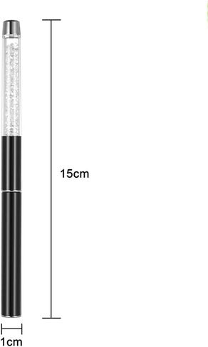 LWBTOSEE 2pc Nail Ombre Brush Nail Art Painting Pen Brush UV Gel Polish Gradient Color Rhinestone Crystal Acrylic Nail Drawing Pen in Saudi Arabia