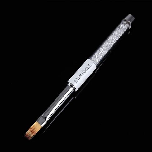 LWBTOSEE 2pc Nail Ombre Brush Nail Art Painting Pen Brush UV Gel Polish Gradient Color Rhinestone Crystal Acrylic Nail Drawing Pen in Saudi Arabia